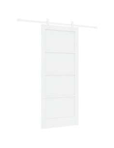 Porta scorrevole 86 x 198,5 cm Legno ingegnerizzato Bianco 2