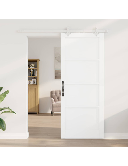 Porta scorrevole 86 x 211 cm Legno ingegnerizzato Bianco