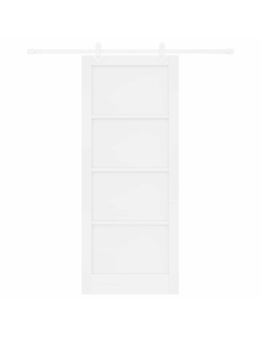 Porta scorrevole 86 x 211 cm Legno ingegnerizzato Bianco
