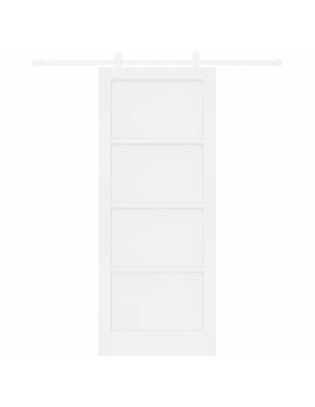 Porta scorrevole 86 x 211 cm Legno ingegnerizzato Bianco