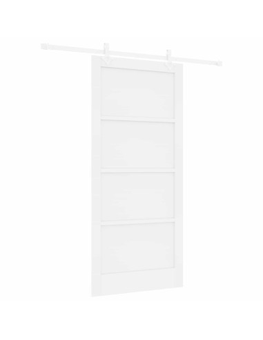 Porta scorrevole 93 x 202 cm Legno ingegnerizzato Bianco