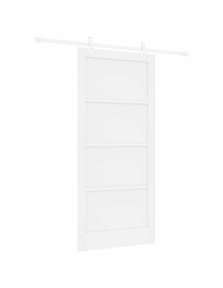 Porta scorrevole 93 x 202 cm Legno ingegnerizzato Bianco