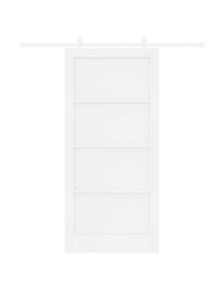 Porta scorrevole 93 x 202 cm Legno ingegnerizzato Bianco