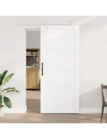 Porta scorrevole 93 x 211 cm Legno ingegnerizzato Bianco