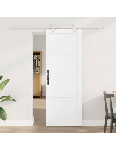 Porta scorrevole 73,5 x 198,5 cm Legno ingegnerizzato Bianco