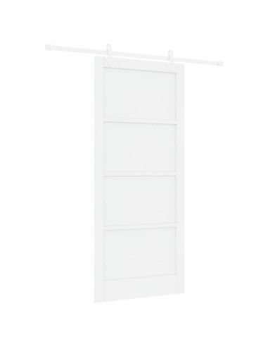 Porta scorrevole 93 x 211 cm Legno ingegnerizzato Bianco