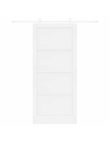 Porta scorrevole 93 x 211 cm Legno ingegnerizzato Bianco