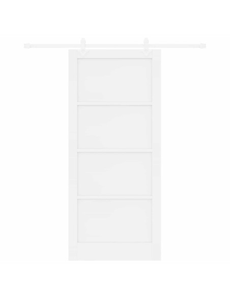 Porta scorrevole 93 x 211 cm Legno ingegnerizzato Bianco