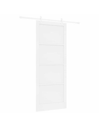 Porta scorrevole 93 x 232 cm Legno ingegnerizzato Bianco