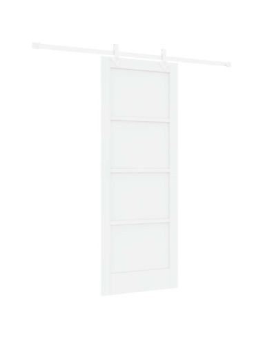 Porta scorrevole 78 x 202 cm Legno ingegnerizzato Bianco