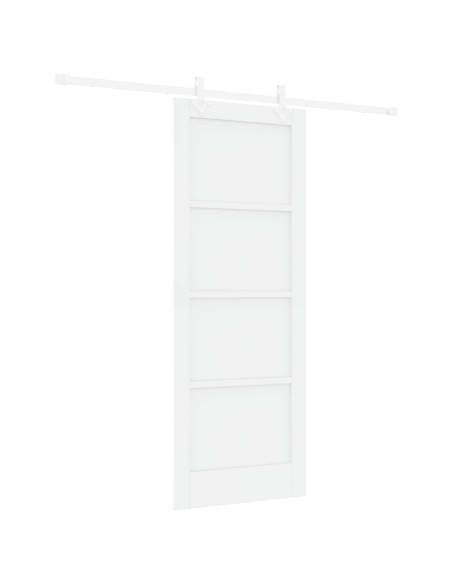 Porta scorrevole 78 x 202 cm Legno ingegnerizzato Bianco