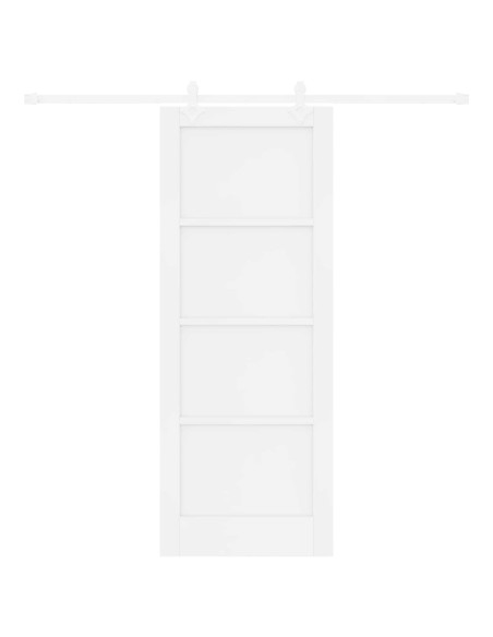 Porta scorrevole 78 x 202 cm Legno ingegnerizzato Bianco