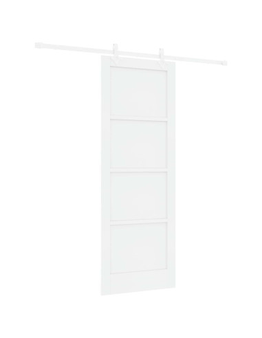 Porta scorrevole 78 x 211 cm Legno ingegnerizzato Bianco