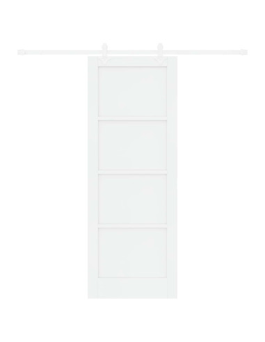 Porta scorrevole 78 x 211 cm Legno ingegnerizzato Bianco