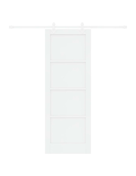 Porta scorrevole 78 x 211 cm Legno ingegnerizzato Bianco
