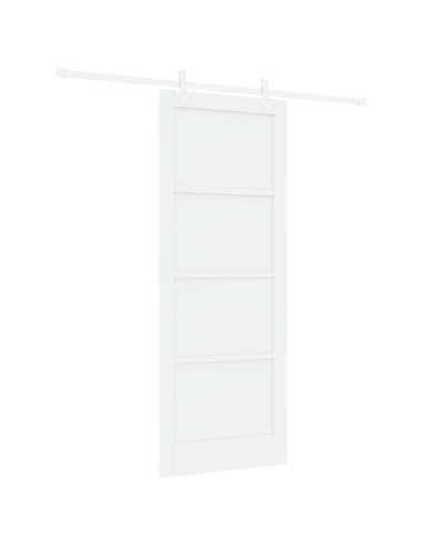 Porta scorrevole 83 x 211 cm Legno ingegnerizzato Bianco
