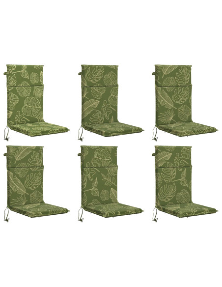 Cuscino per sedia a schienale alto GEMERT 6 pz 100% Poliestere