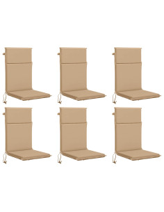 Cuscino per sedia a schienale alto GEMERT 6 pz 100% Poliestere 2