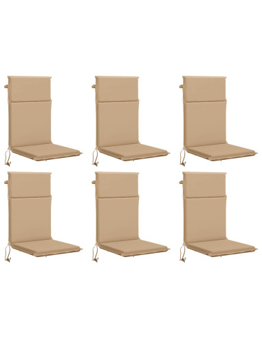 Cuscino per sedia a schienale alto GEMERT 6 pz 100% Poliestere