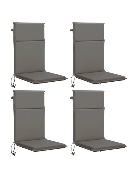 Cuscino per sedia a schienale alto GEMERT 4 pz 100% Poliestere