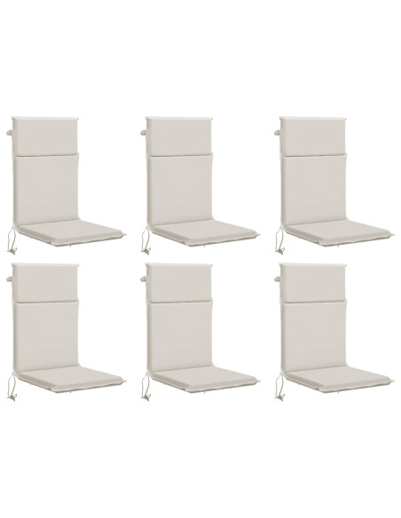 Cuscino per sedia a schienale alto GEMERT 6 pz 100% Poliestere