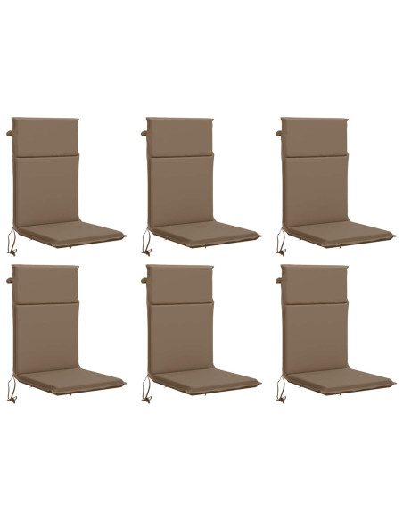 Cuscino per sedia con schienale alto GEMERT 6 pz