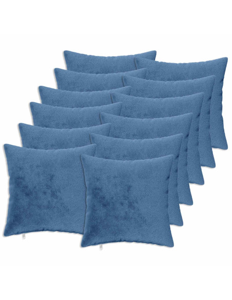 Cuscino da Lanciare 12 pz HEERLEN Azzurro 50 x 50 cm Flanella