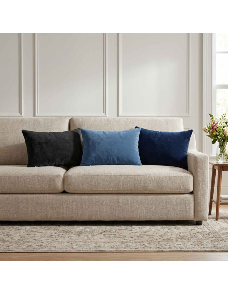 Cuscino da Lanciare 6 pz HEERLEN Blu navy 40 x 60 cm Flanella