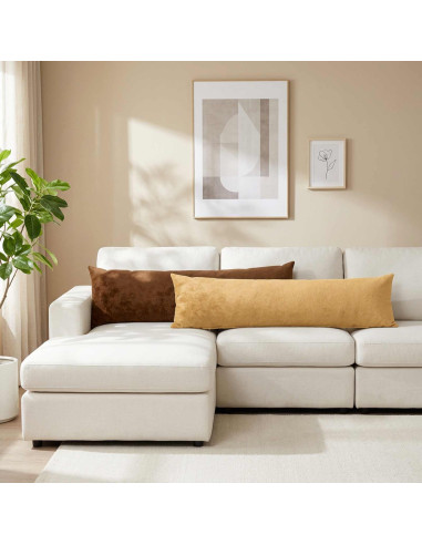 Cuscino da Lanciare 2 pz HEERLEN Marrone Chiaro 40 x 145 cm