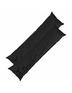 Cuscino da Lanciare 2 pz HEERLEN Nero 40 x 145 cm Flanella 2
