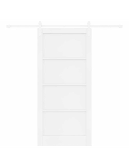 Porta scorrevole 93 x 202 cm Legno ingegnerizzato Bianco
