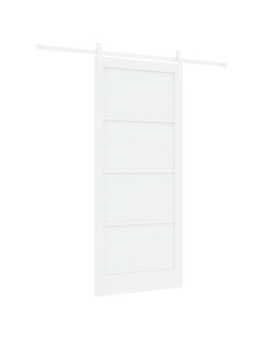 Porta scorrevole 93 x 211 cm Legno ingegnerizzato Bianco