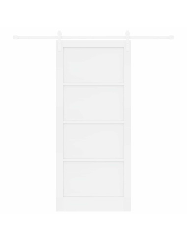 Porta scorrevole 93 x 211 cm Legno ingegnerizzato Bianco