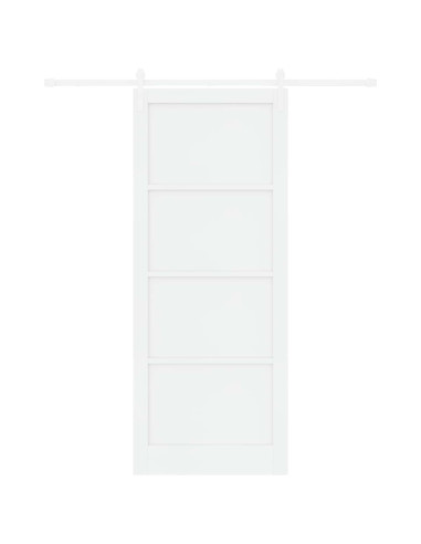 Porta scorrevole 93 x 232 cm Legno ingegnerizzato Bianco