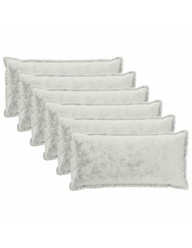 Cuscino da Lanciare 6 pz HOUTEN Grigio Chiaro 40 x 80 cm
