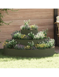 Vaso da giardino Verde oliva 120 x 120 x 20 cm