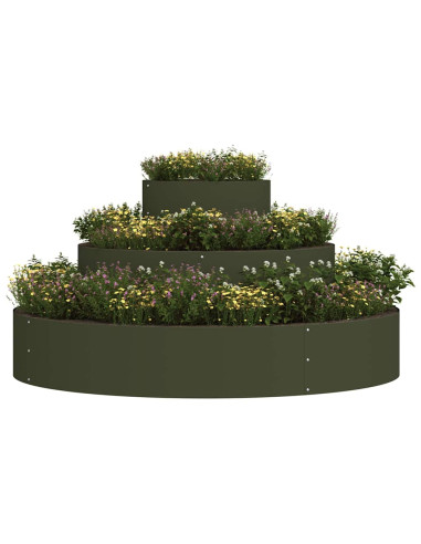 Vaso da giardino Verde oliva 120 x 120 x 20 cm