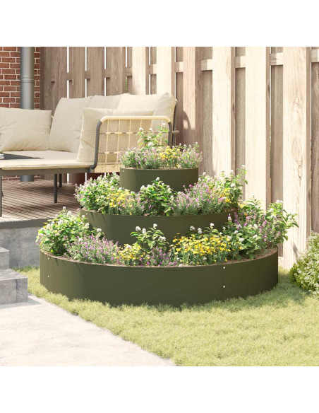 Vaso da giardino Verde oliva 120 x 120 x 20 cm