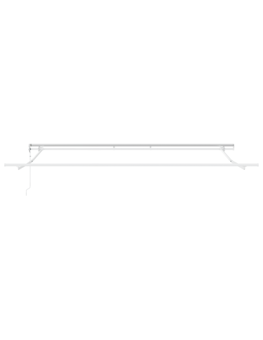 Tenda Retrattile Rosso e Bianco 400 × 300 cm Tessuto