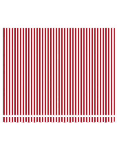 Tenda Retrattile Rosso e Bianco 400 × 300 cm Tessuto