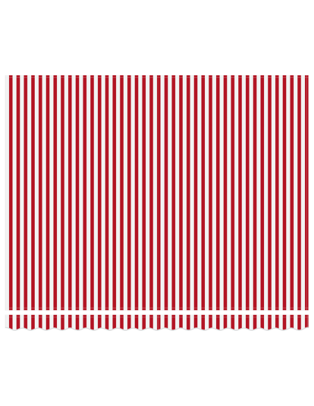 Tenda Retrattile Rosso e Bianco 400 × 300 cm Tessuto