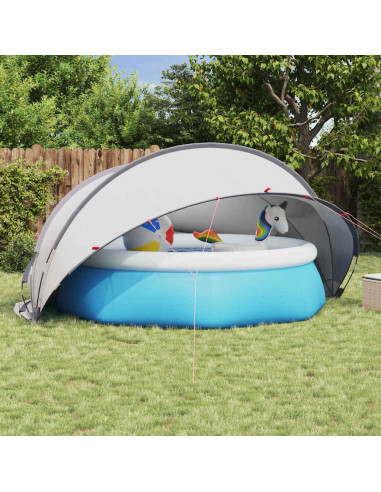 Dome Piscina Grigio e arancione 405 x 405 x 192 cm