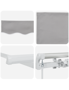 Tenda Retrattile Grigio chiaro 350 x 250 cm 2
