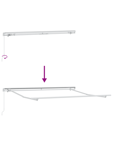 Tenda Retrattile Grigio chiaro 350 x 250 cm