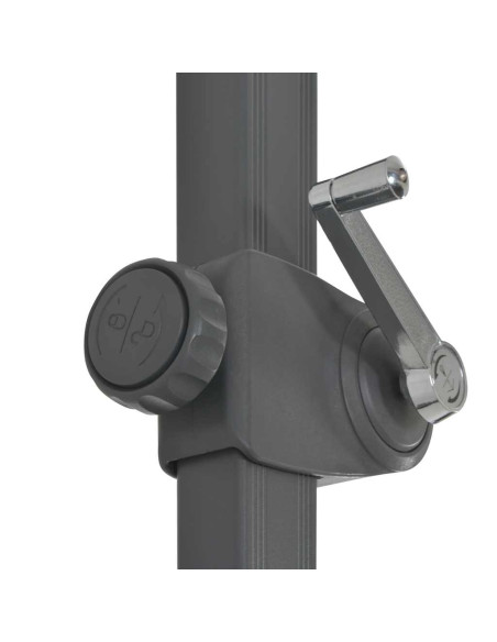 Ombrellone da Esterni con Base Portatile Grigio Talpa