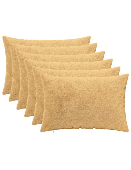 Cuscino da Lanciare 6 pz HEERLEN Tortora 30 x 50 cm Flanella