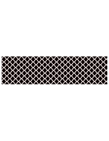 Tappeti per scale 15 pz 76 x 20 cm Nero e Bianco Poliestere