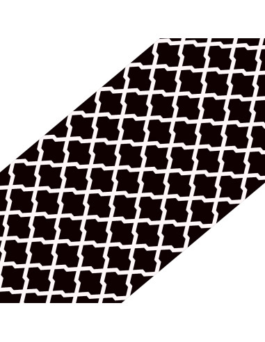 Tappeti per scale 15 pz 76 x 20 cm Nero e Bianco Poliestere
