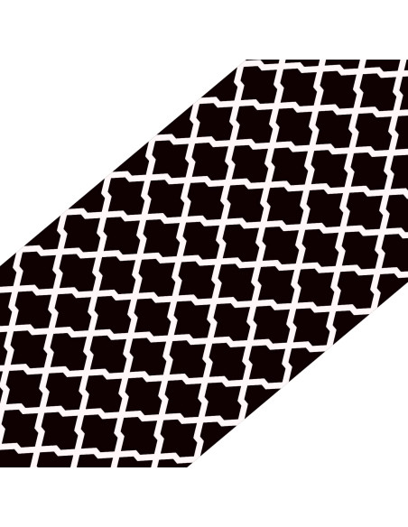 Tappeti per scale 15 pz 76 x 20 cm Nero e Bianco Poliestere