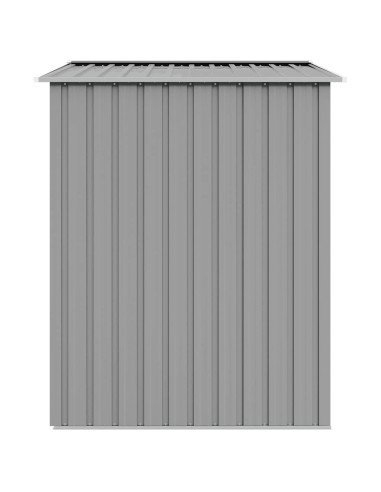 Capanno da Giardino Grigio 205x129x183 cm in Acciaio Zincato